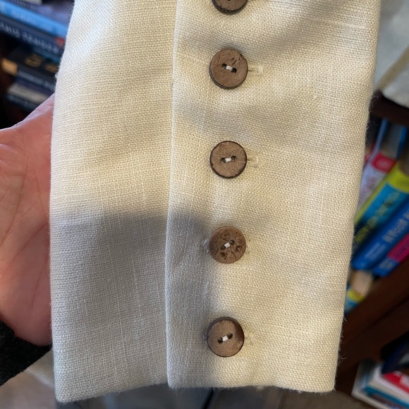 NWOT Pavietra Bishop Sleeve Victorian Linen Blouse - Picture 9 of 11